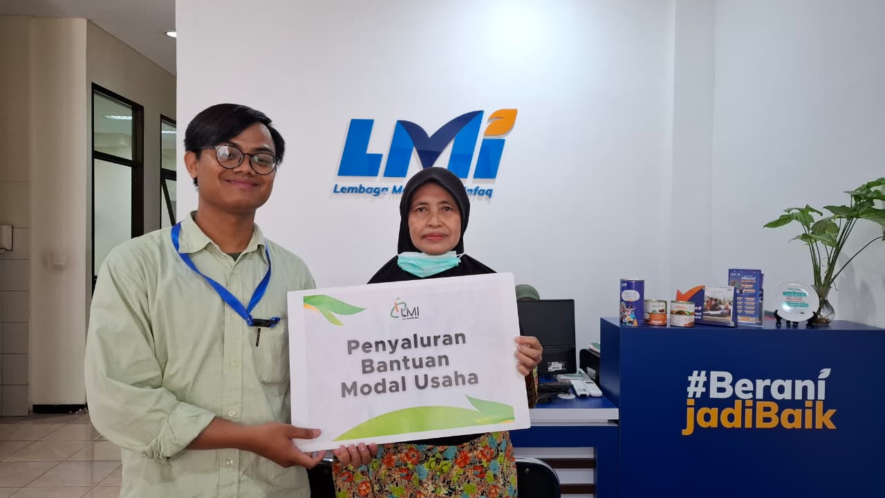 Woman holding donation box